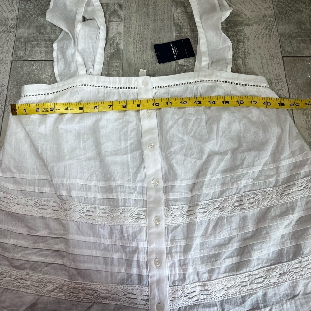 White Ruffled Women's Top - Picture 6 of 7